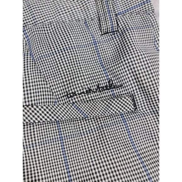 Travis Mathew Shorts Mens 36 black blue‎ Plaid Chino 10" inseam Stretch Casual - Picture 5 of 6